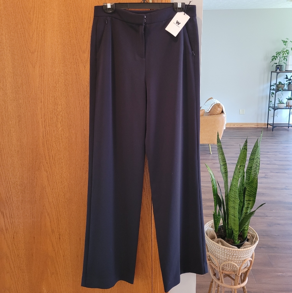W by Worth - Navy Tech Amelia Pants, Size 6, Navy